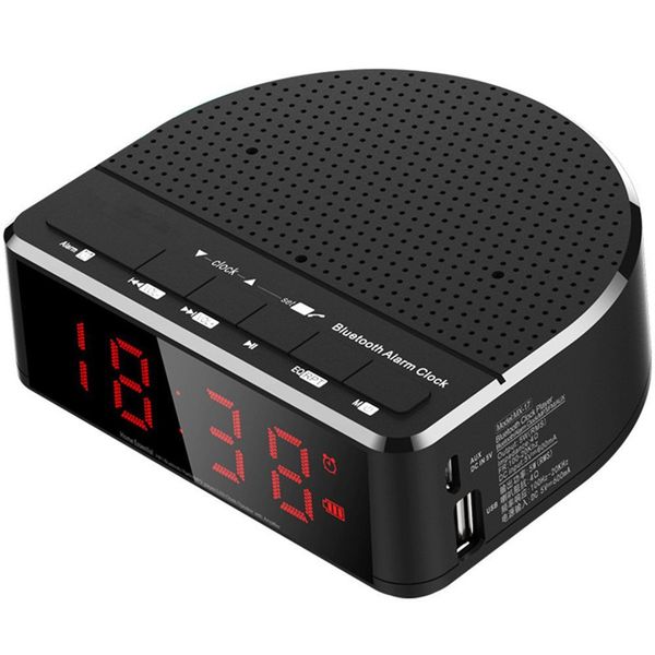 

alarm clock radio with bluetooth speaker usb port bedside led alarm clock red digit display with 2 dimmer fm radio