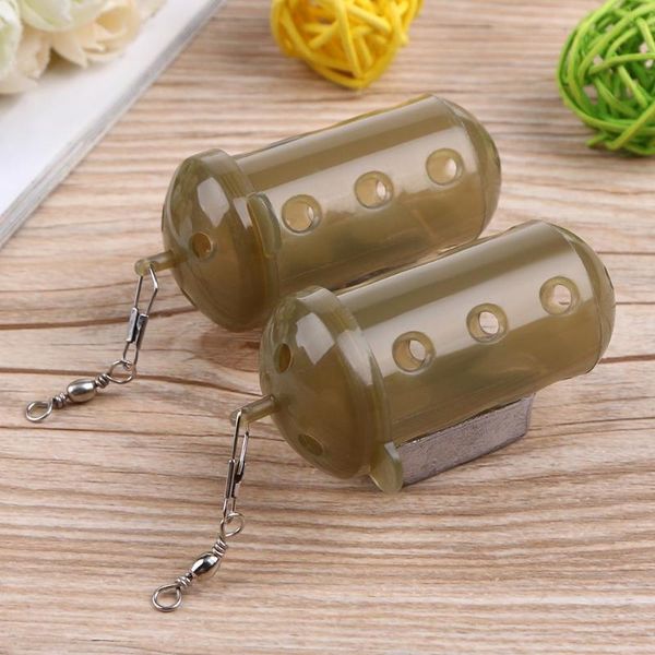 

carp fishing feeder tool bait cage lure pit device w/ lead pellet fishing tackle pesca feeding trough cage box 20/30/40/50/60g