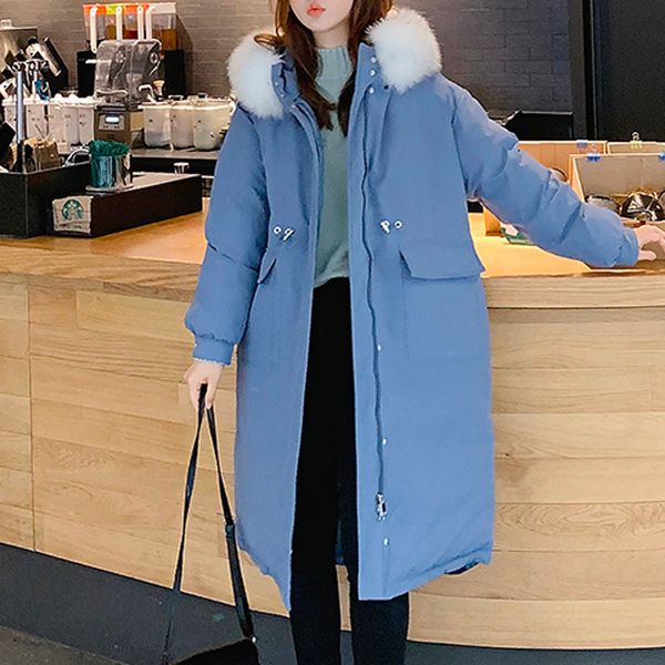 

women winter warm thick outerwear hooded coat slim cotton-padded jacket warm cotton winter basic jacket women parkas 10.8, Black