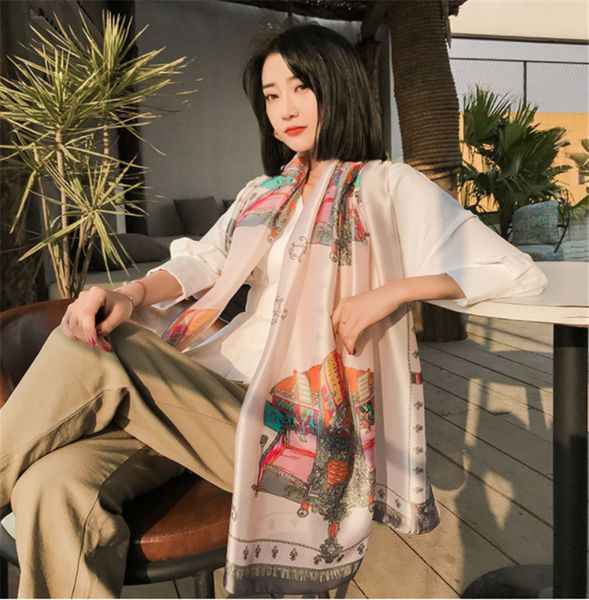 

luxury 40 colors silk satin thin scarf winter scarf shawl woman poncho bandana luxury designer stoles, Blue;gray