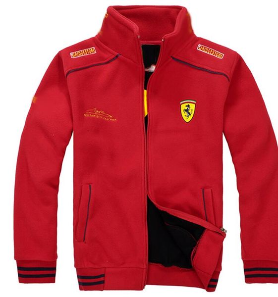 

новый бренд f1 автомобиль ралли гонки костюм мужчины флис куртки мужская верхняя одежда пальто рубашки топы, Black;brown