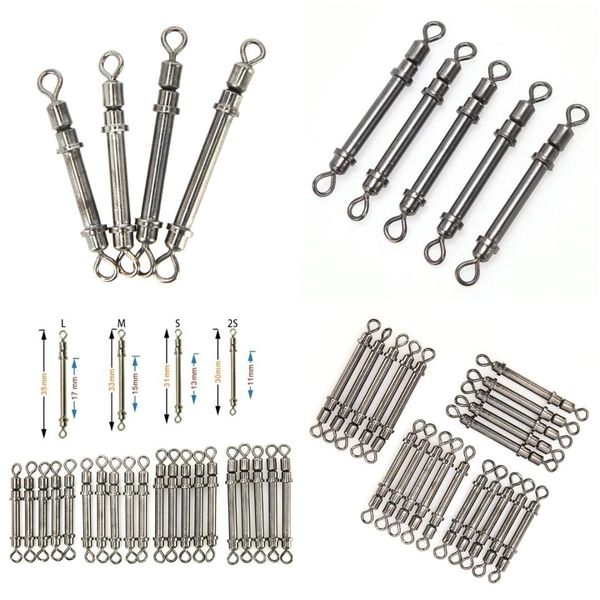 

10pcs/lot strong elastic swivels fishing tackle fishing hook connector rolling swivels lead sheath tube