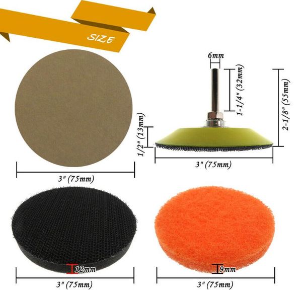 

car headlight polishing scouring pad auto restoration kit for electric drill