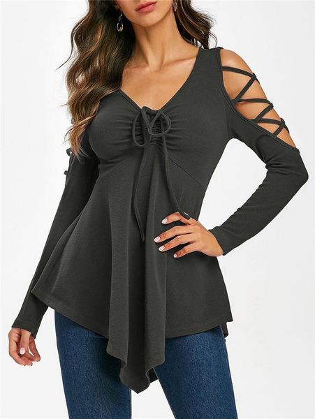 

v neck bandage womens designer knits solid color hollow out bow autumn winter womens knits long sleeve, White