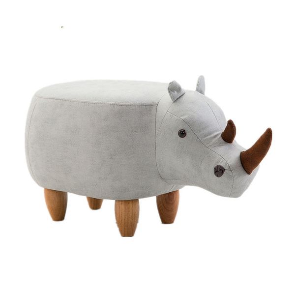 

rhinoceros stool animal test shoe bench solid wood shoes stool home storage sofa ottoman