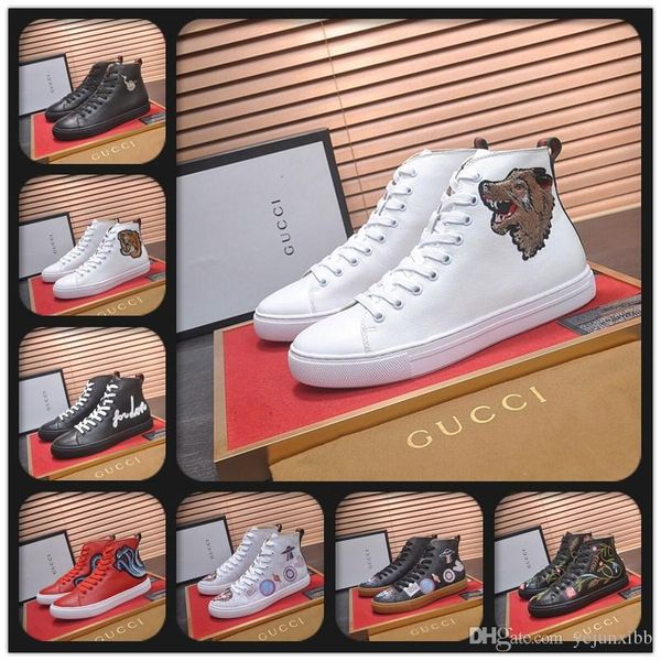 

a1 с orignial окно конструктор маленькая пчела небольшие белые туфли кожаные высокой верхней плоской подошве европейская станция моды диких, Black