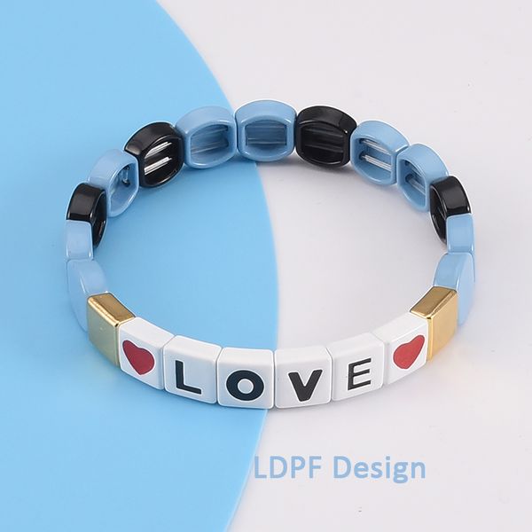 

honeycomb tile beads bracelet valentine's gift for her heart love initial letter bracelet stackable metal alloy bracelets femal, Golden;silver