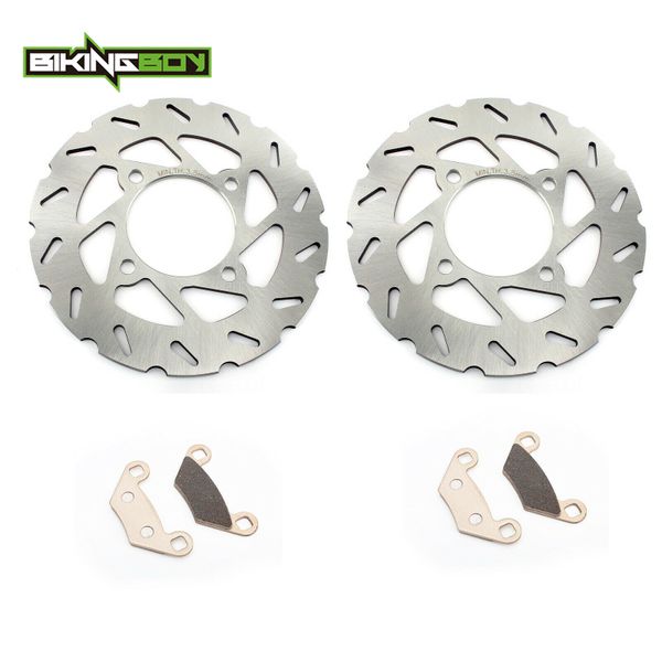 

bikingboy front brake disc disk rotor pads 450 outlaw mxr 2009 2010 500 / tld 03-07 525 s outlaw irs 08 09 10 atv quad