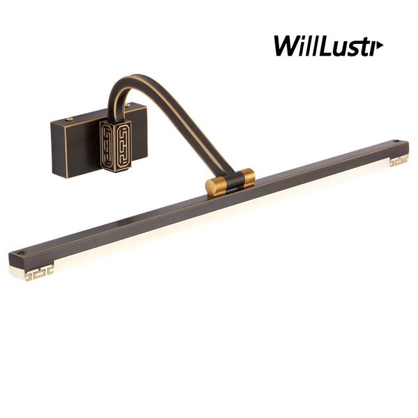 

китайский стиль медный бра бра светодиодный акриловый зеркальный светильник гостиничный ресторан ванная комната гардеробная комната поворотн