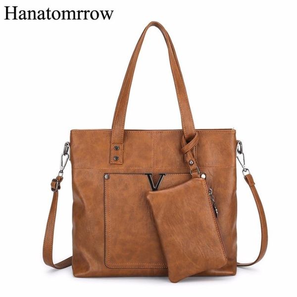 

handbags women bag pu leather soft messenger bags 2 sets ladies casual tote bags