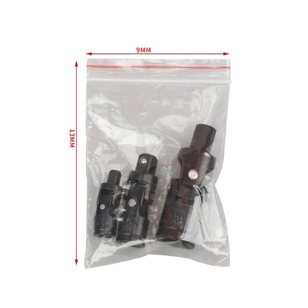

3pcs universal joint socket sleeve 1/2\" 3/8\" 1/4\" kit drive swivel conversion
