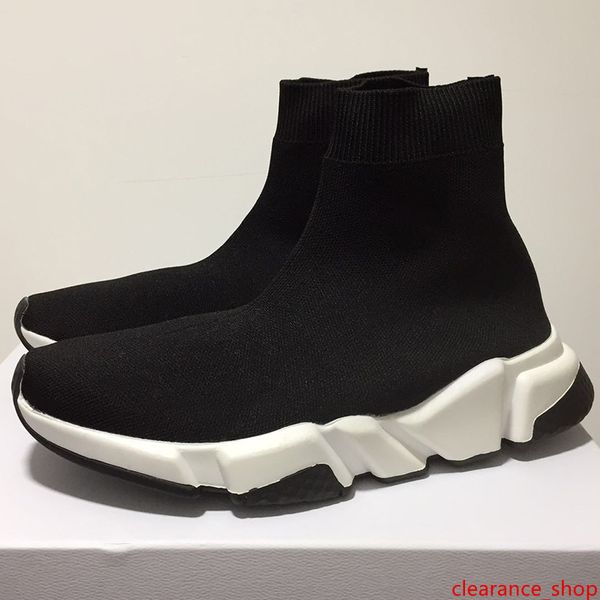 

2019 socks designer luxury speed trainers race runners black red triple black white flat men and women fashion sport sneakers 36-45
