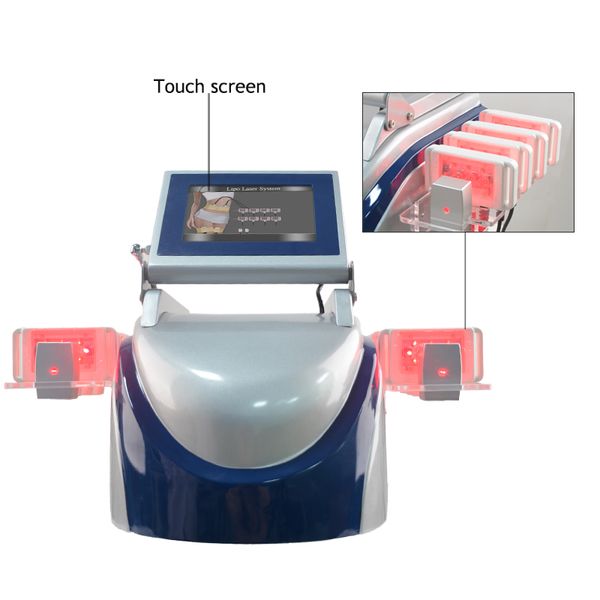 Neueste Dioden Lipo -Laser Lipolaser Lipolyse Slimming Machine Salon Körperformung Fett Cellulite Entfernung 10 Pads