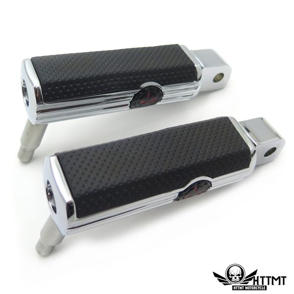 

aftermarket defiance footpegs chrome gear skull for yamaha road star warrior 2002-2009 front