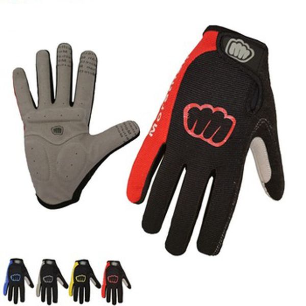 

winter microfiber leather full finger windser spike bike cycling gloves for men, Black