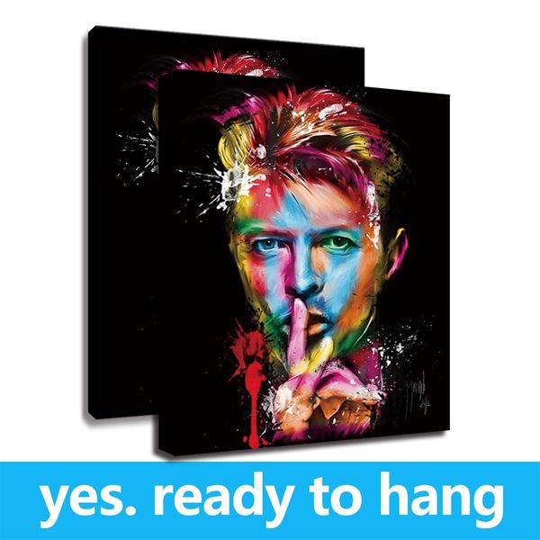 

framed canvas wall art famous portrait canvas wall poster david bowie painting pictures for home decor artwork - ready to hang