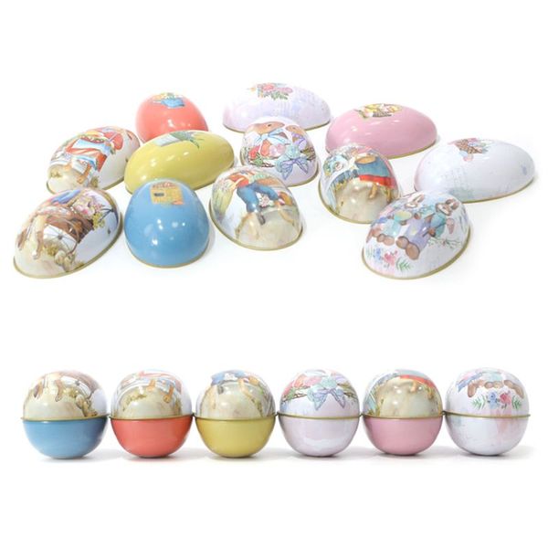 

retro easter tin box jar candy jewelry coin storage container