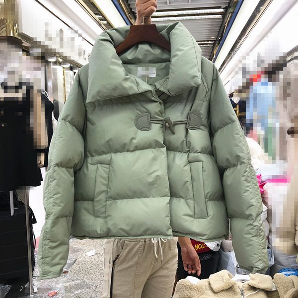 

2019 winter short bread coat women wear new korean lapel cotton padded female students small plus thick bread jacket parka, Black