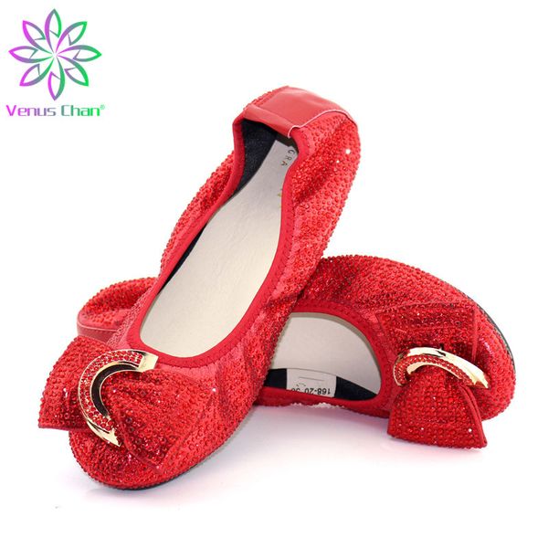 

italian style red flat shoes african ladies flat shoes dance the largest size of 38-45 comfortable, Black