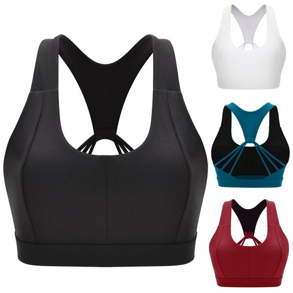 

fashion women fitness underwear bandage openwork sports vest vest running fitness yoga bra outdoor casual wear#gh, White;black