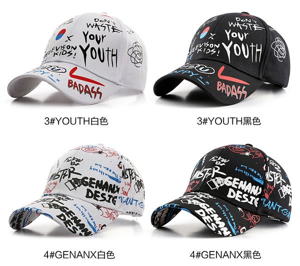 

2020 graffiti summer baseball cap graffiti sun caps hip hop visor spring hat adjustable snap-back hats for women golf caps, Blue;gray