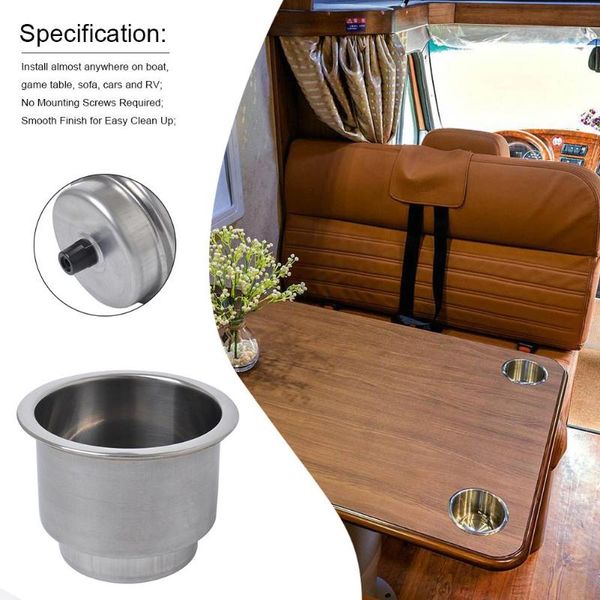 

recessed stainless steel cup drink can holder for car boat marine yacht rv smooth finish drinking bottle holder auto car styling