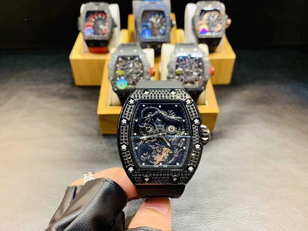 

automatic luxury skull movement fashion leisure square man watch navigation timer man automatic chinese stainless steel man machine, Slivery;brown