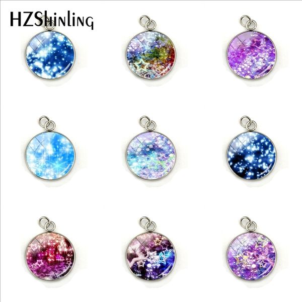 

fashion jewellery wholesale dazzling stars color image cabochon charms gifts for women stainless steel plated handmade accessory, Silver