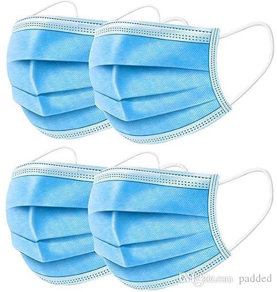 

disposable face mask 3 layers dustproof facial protective cover masks anti-dust disposable salon earloop mouth mask 7427086