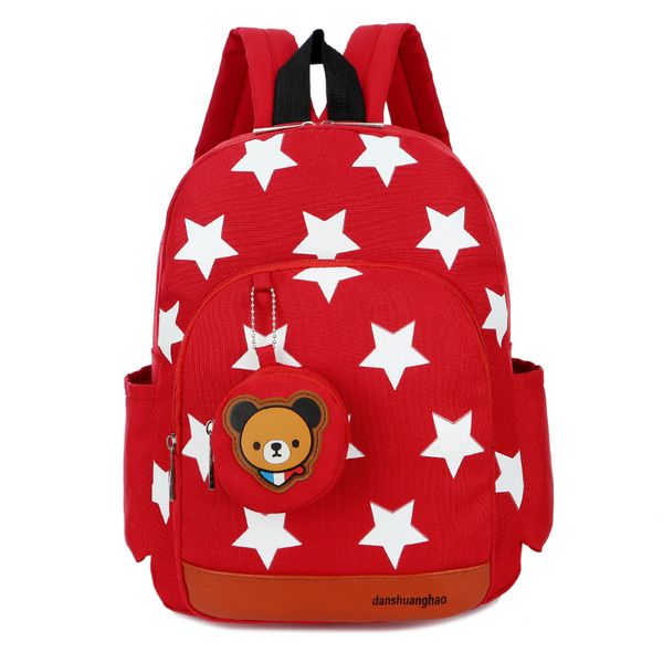 

kids backpack children's star printed cartoon school bag kindergarten 3-5 years baby oxford double shoulder large capacity bag handbags