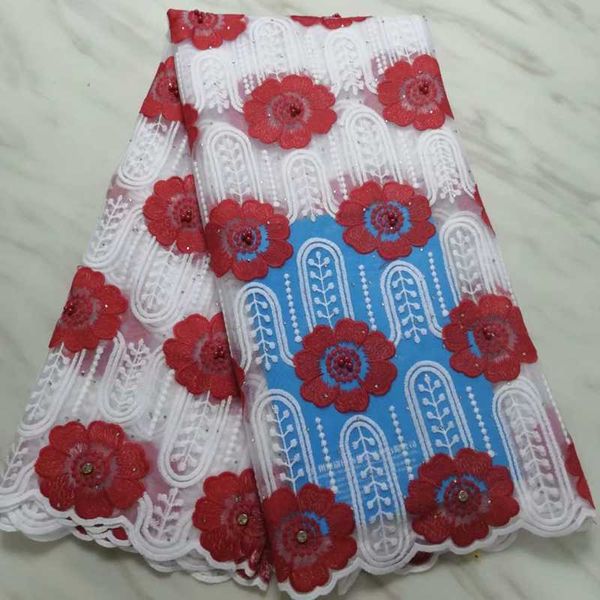 

latest red african embroidery tulle lace fabric 2020 french nigerian guipure lace fabric with stones for wedding, Pink;blue