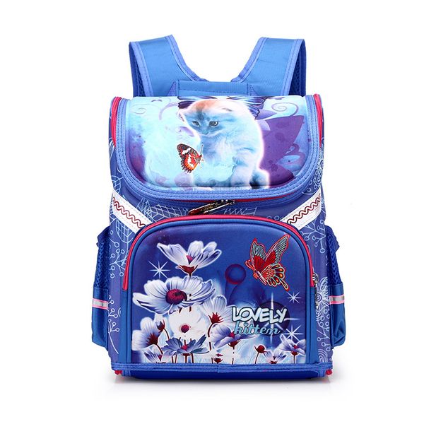 

2019 orthopedic schoolbag girls backpacks for school cartoon cat knapsack kids satchel children school bags mochila escolar y200706