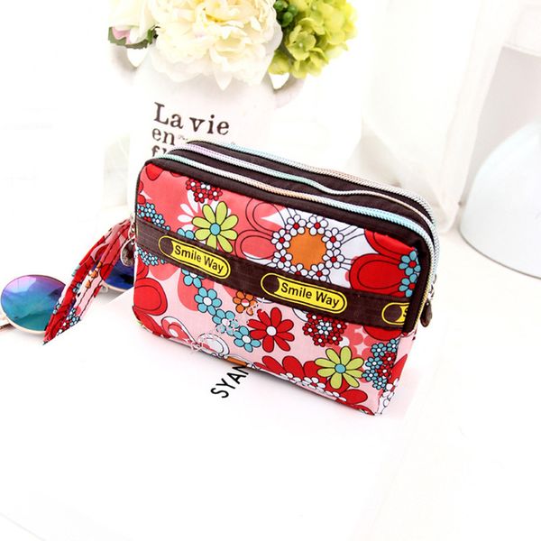 

fashion canvas wallet brand custom zipper simple print clutch bag internal multi-layer design multi-color optional