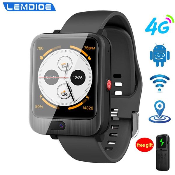 

lem11 4g smart watch android 7.1 3gb 32gb with sim card 1200mah power bank wireless bluetooth speaker strap replaceable