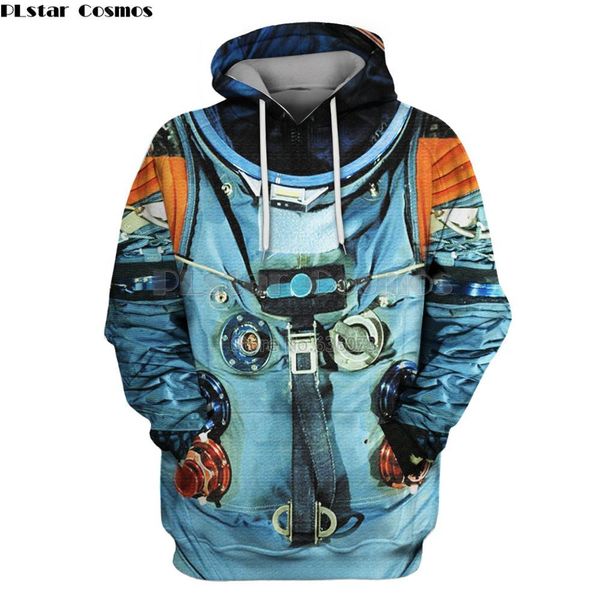

plstar cosmos fashion hoodies men armstrong spacesuit 3d print hoodie streetwear coseplay tracksuit sudadera hombre, Black