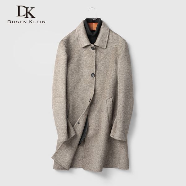

men wool coat winter woolen jacket slim casual long blends 2019 new 91z8815-b, Black