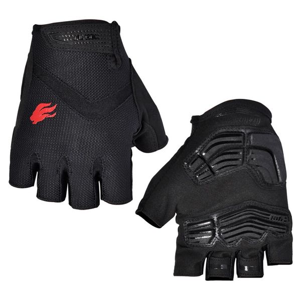 

firelion cycling gloves for men women gel sport mountain bike bicycle gloves breathable off road half finger mtb gloves mittens, Black