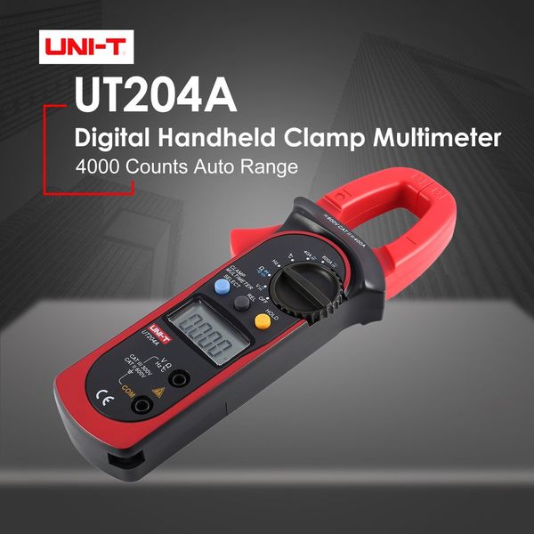 

ut204a 4000 counts auto range digital handheld clamp multimeter volmeter with auto range dc/ac voltage current temperature