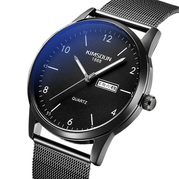 

germany bauhaus red dot award miyota quartz watch ultra-thin watches men's fashion double calendar waterproof reloj hombre, Slivery;brown