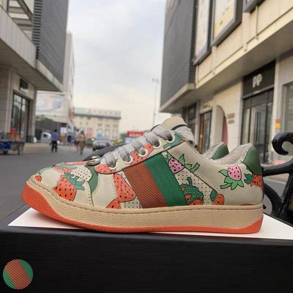 

лучшее качество человек люкс грязные дизайнерские туфли из натуральной кожи screener дизайнерские кроссовки новый туз вышитые клубничные пов, Black