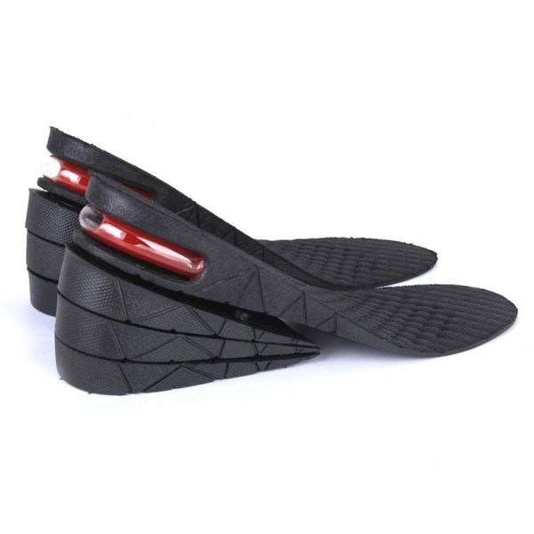 

elevator shoe insoles air cushion 4 layers heel taller, Black