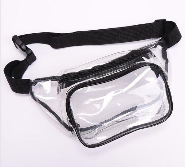 

свободная перевозка груза 19 20 новый fanny pack, регулируемая талии сумка withextra внешнего карман, прозрачный мешок с сильной молнией, дл, Black;white