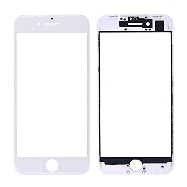 

50pcs 2 in 1 exterior glass with bezel frames for iphone 8 8 plus 4.7