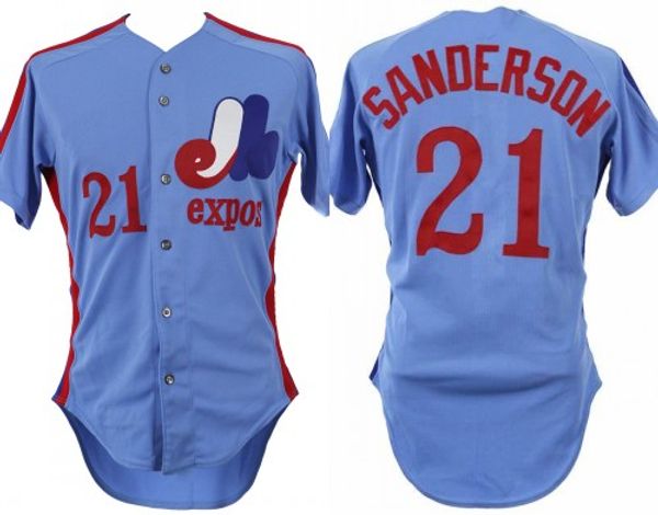 

Montreal Expos 21 Scott Sanderson 10 Andre Dawson 12 Jim Mason 14 Pete Rose 24 Tony Perez 27 Vladimir Guerrero 30 Tim Raines Baseball Jersey