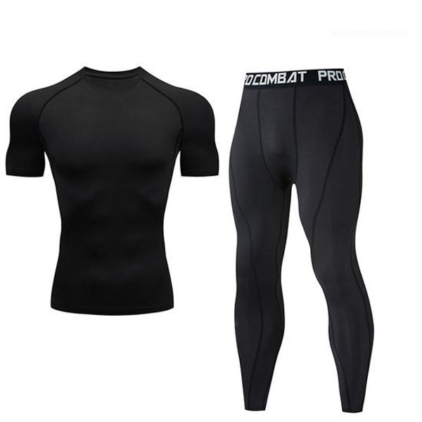 

shorts sleeve quick drying sets males running training clothes mens skinny fitnees leggings sports trucksuits spring summer designer, Gray