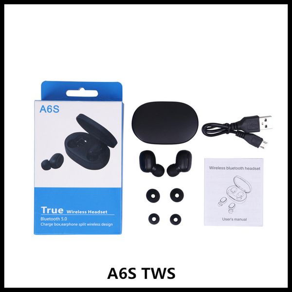 

A6s TWS Bluetooth наушники наушники Bluetooth 5,0 Беспроводной Earbuds жизнь Водонепроницаемые га