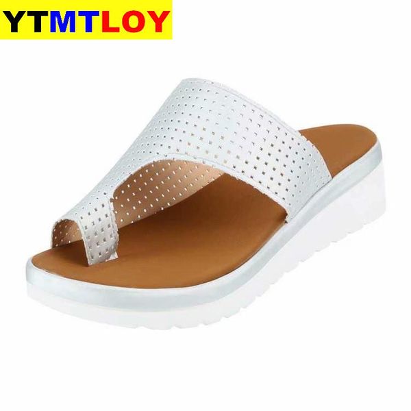 

slippers women thick bottomed sandal shoes wedge heel sandals clip toe summer sliders beach summer shoes woman, Black
