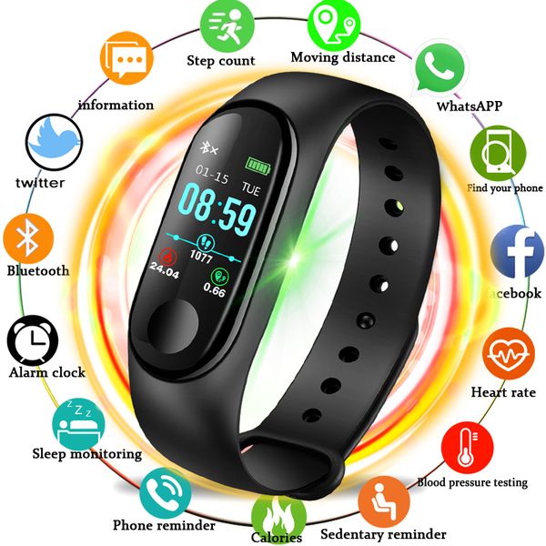 

bangwei smart bracelet sport watch blood pressure heart rate monitoring pedometer information call reminder fitness watch men, Slivery;brown