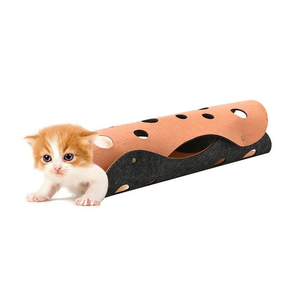 

selling 2019 products cat combination tunnel mat stitching folding cat play channel roll toy 2pcs support dropshipping