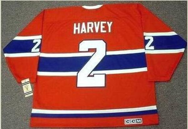 

custom men youth women vintage #2 doug harvey montreal canadiens 1959 ccm hockey jersey size s-5xl or custom any name or number, Black